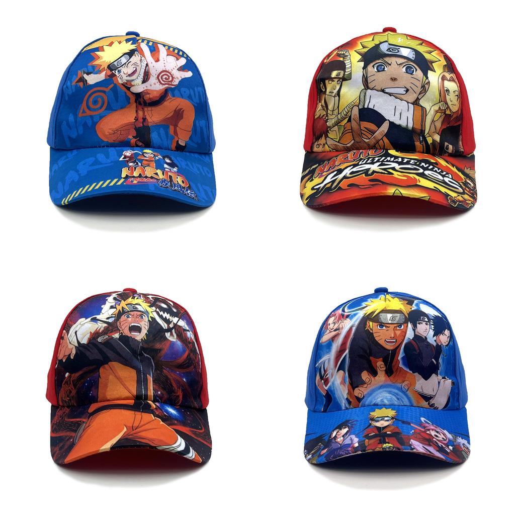 Naruto Pattern Cartoon Childrens Hat With Sunshade And Cotton Material For Outdoor Fun