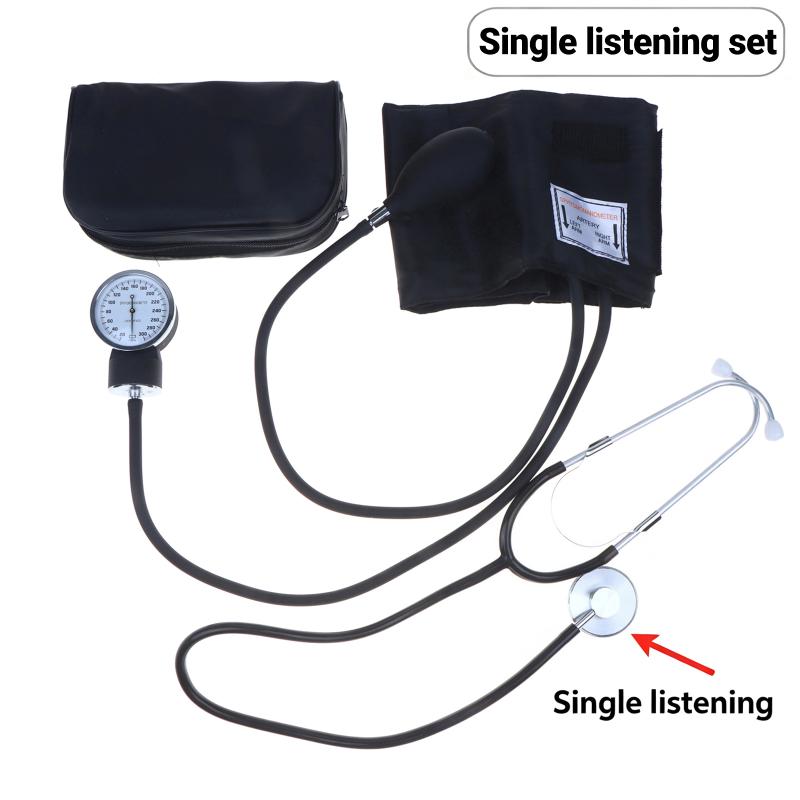 Manual Aneroid Sphygmomanometer Stethoscope Kit 1 Set Medical Grade Blood Pressure Monitor for Clinic Home Dual Use