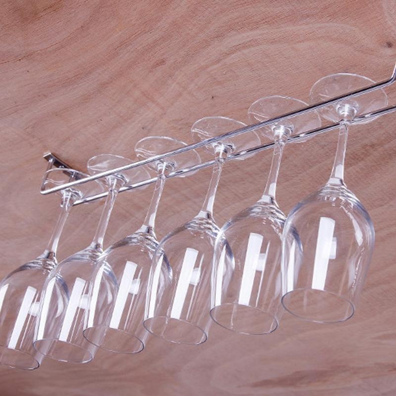Space Saving Overhead Wine Glass Rack High Quality Nonrust Steel Mountable Storage Solution Rustproof Wine Glass Stand