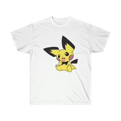 Pichu PKM Gyerek póló elektromos típusú aranyos rajzfilm gyerekeknek ajándék gyűjtemény póló vicces világítós Pika anime manga póló Klasszikus póló