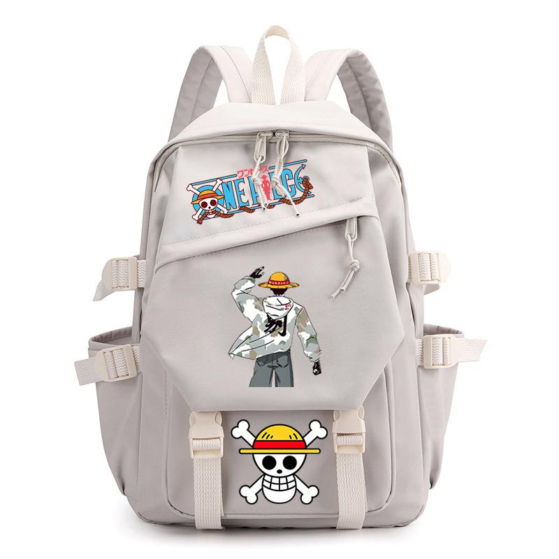 One Piece King Printed Backpack Elementary School Students Junior High School Students High School Students Large Capacity School Bag