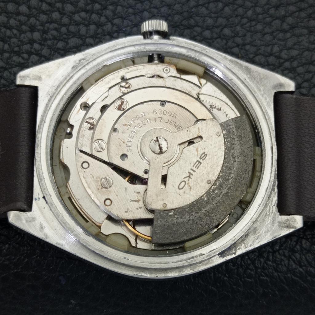 SEIKO 5 AUTOMATIC VINTAGE JAPAN 6309A MENS PURPLE COLOR DIAL WATCH a702727-1
