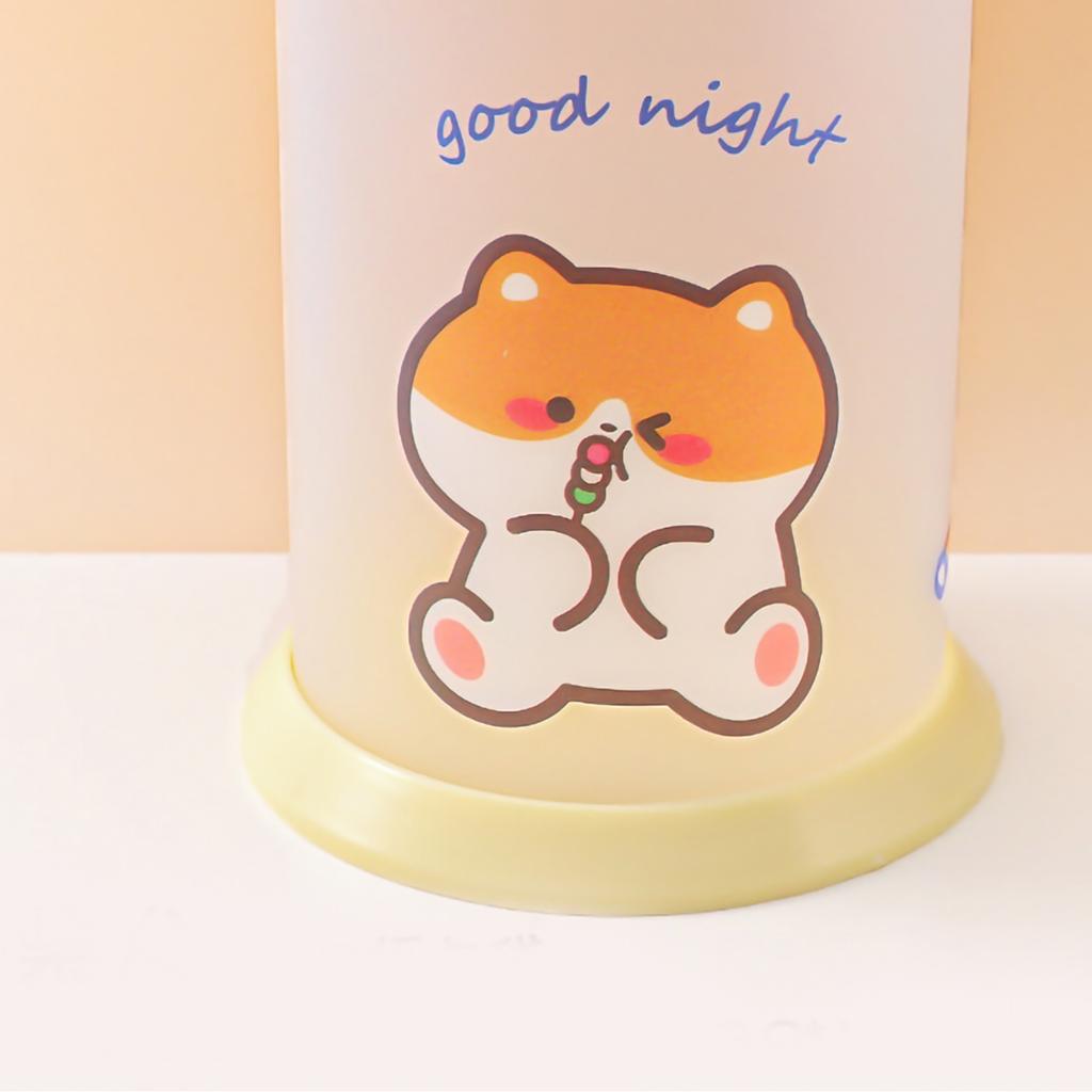 Folding Pen Holder Cute Cartoon Round Folding Pen Holder Student Office Desk Stationery Storage Box