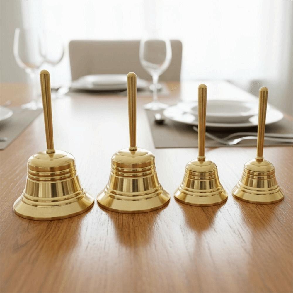 Polishing Hand Bell with Bell Clapper Dining Bell Exquisite Bell Desktop Ornaments  School