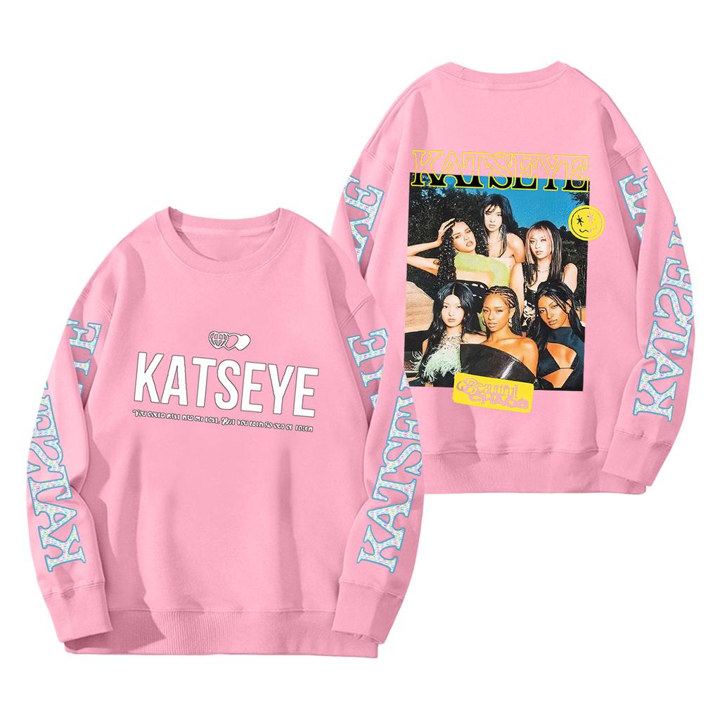 Women's Fashion Long Sleeve Print Round Neck Loose Pullover Sweater Top