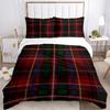 3Pcs Plaid Pattern Printed Bedding Set, Breathable And Soft, Machine Washable, Christmas Gift, Suitable for Bedroom Decoration, 15149