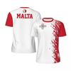 Malta Vlag Patroon Voetbal Mannen Embleem 3D Geprint Sport T-shirt