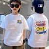 Skateboard Pattern Design Childrens Top Summer Short Sleeved Cotton Casual Comfortable Top