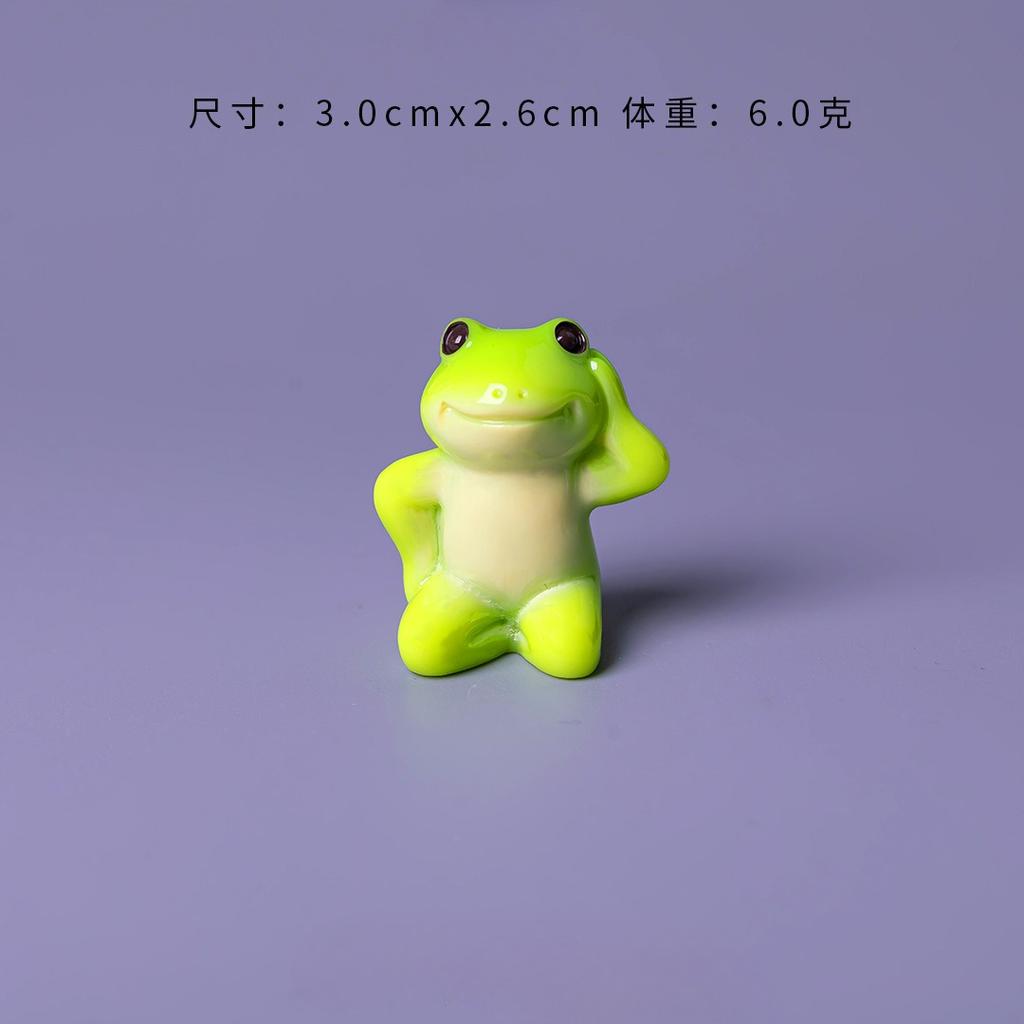 Creative Cartoon, Funny Frog Doll, Micro Landscape Accessories, Resin Crafts, Car Desktop Ornaments