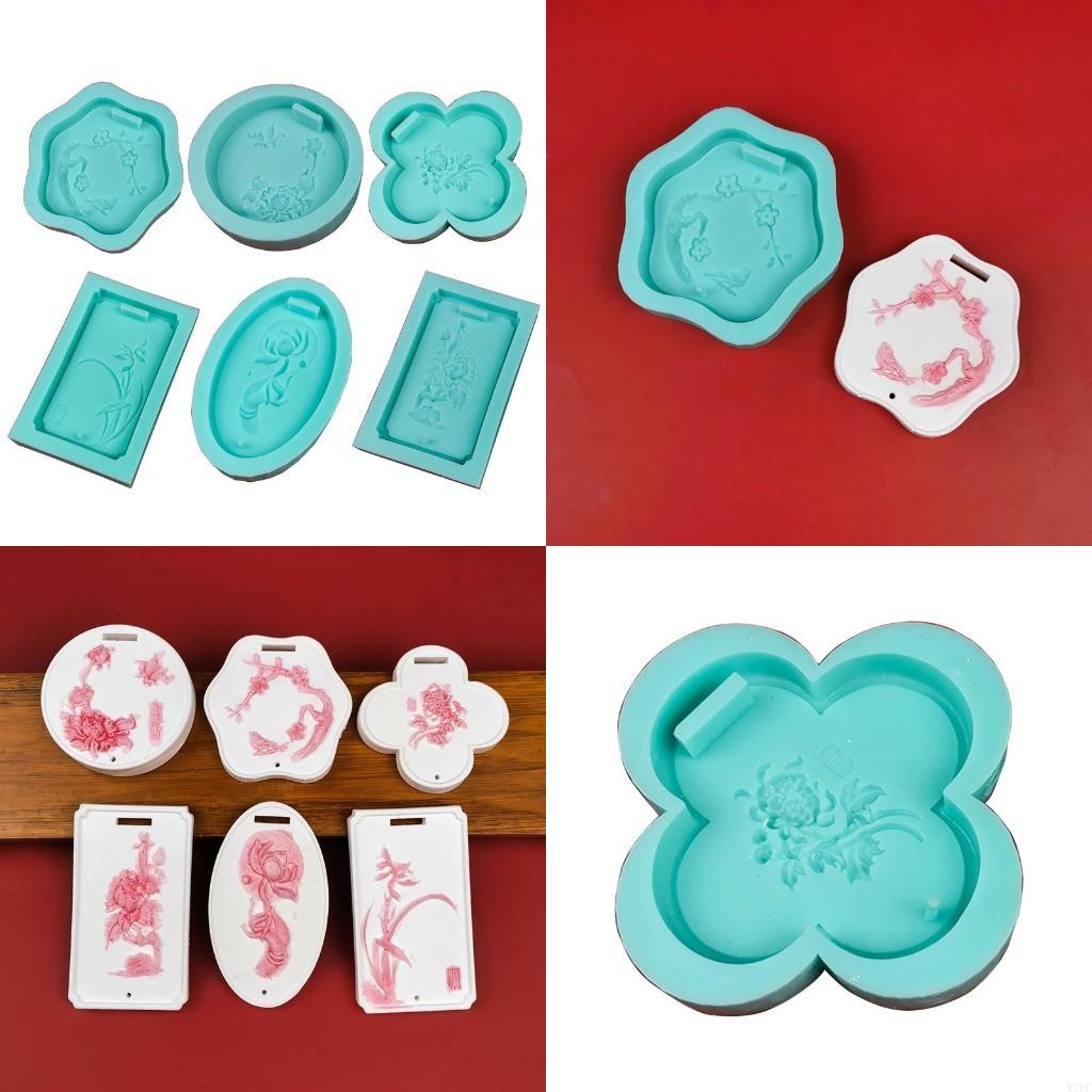 DIY Pendant Making Silicone Mold Unique Epoxy Resin Casting Mold Handmade Jewelry Pendant Mold Crystal Flower Charm Mold X3UC