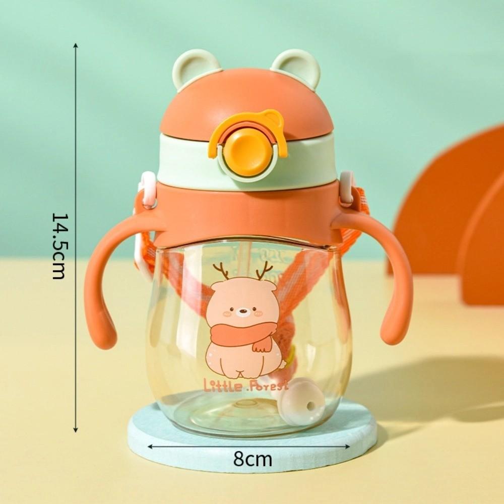 

Anti-Choking Feeding Bottle with Straw Water Bottle Cute Baby Drinking Cup Kids помаранчевий