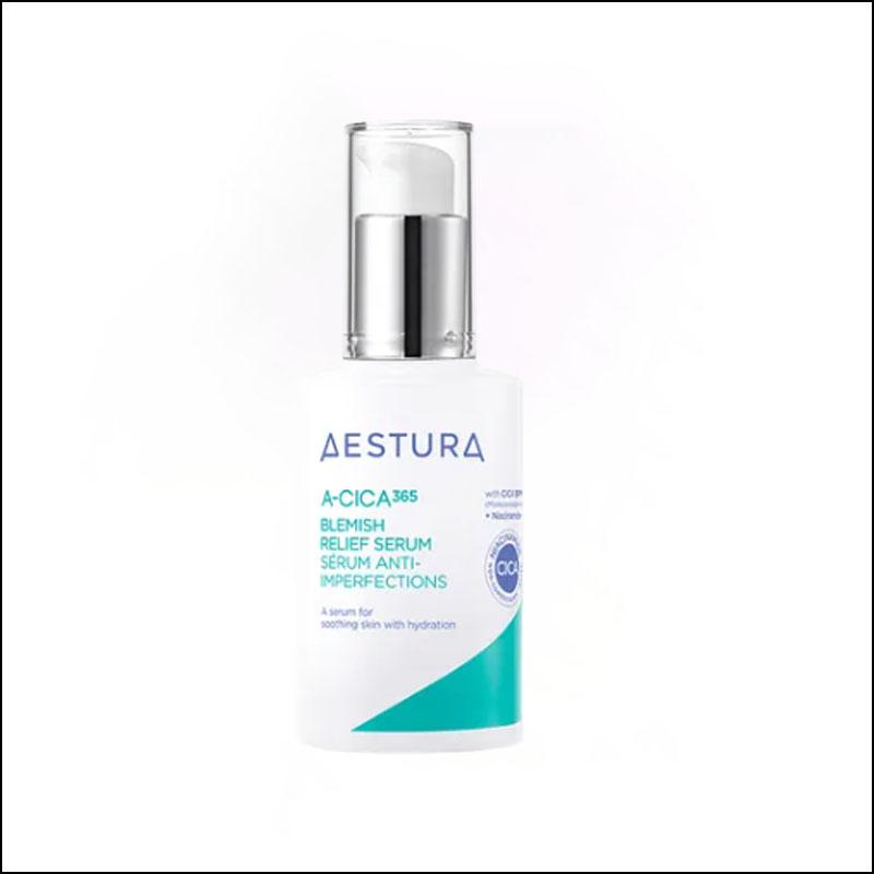 Aestura A-Cica 365 Blemish Calming Serum 40ml (gift toner 25ml+Cream 10ml) / exp 2026.07.23