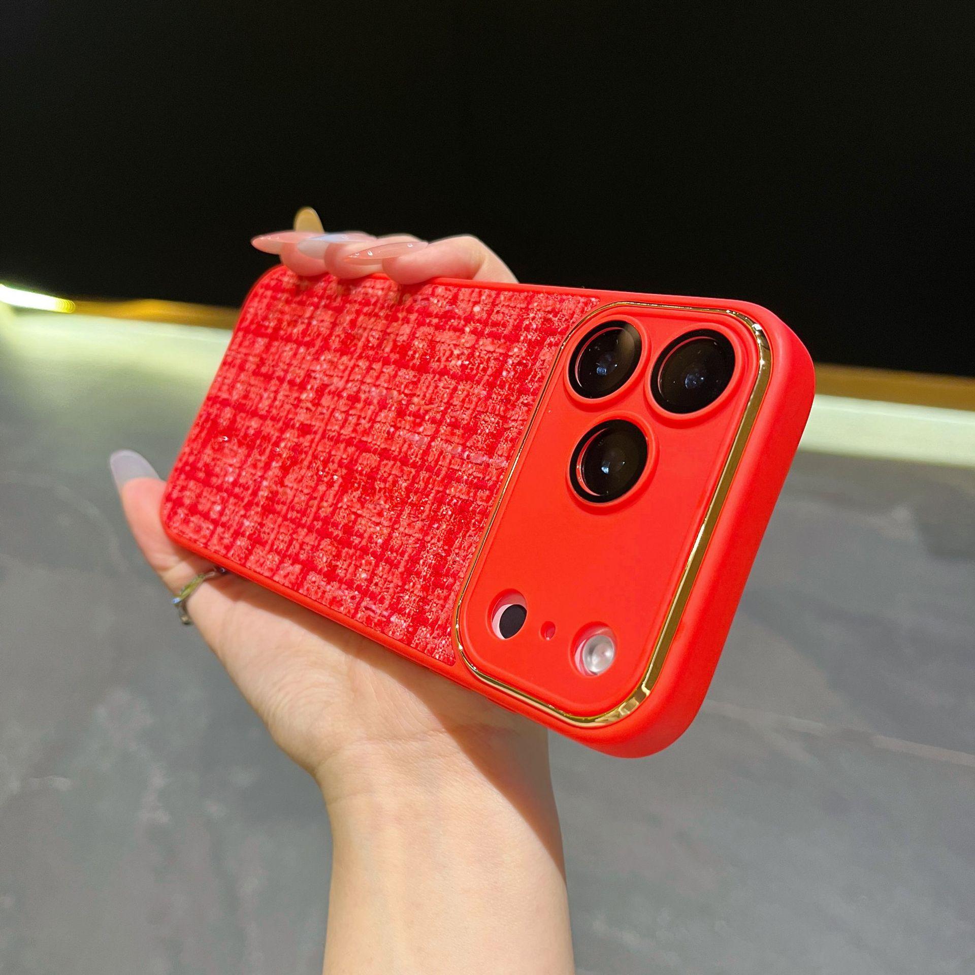 

Для IPhone17 Xiaoxiangfeng Чехол для мобильного телефона 16promax Гальванизированное кольцо для объектива 15 Полностью закрывающий противоударный мягкий чехол For iPhone17