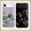 Transparent crystal bow For iPhone 17 Air 16E 15 14 13 Plus 12 mini 17 Pro Max 11Pro XR X 16E 7 8 11 Tempered Glass Phone Case