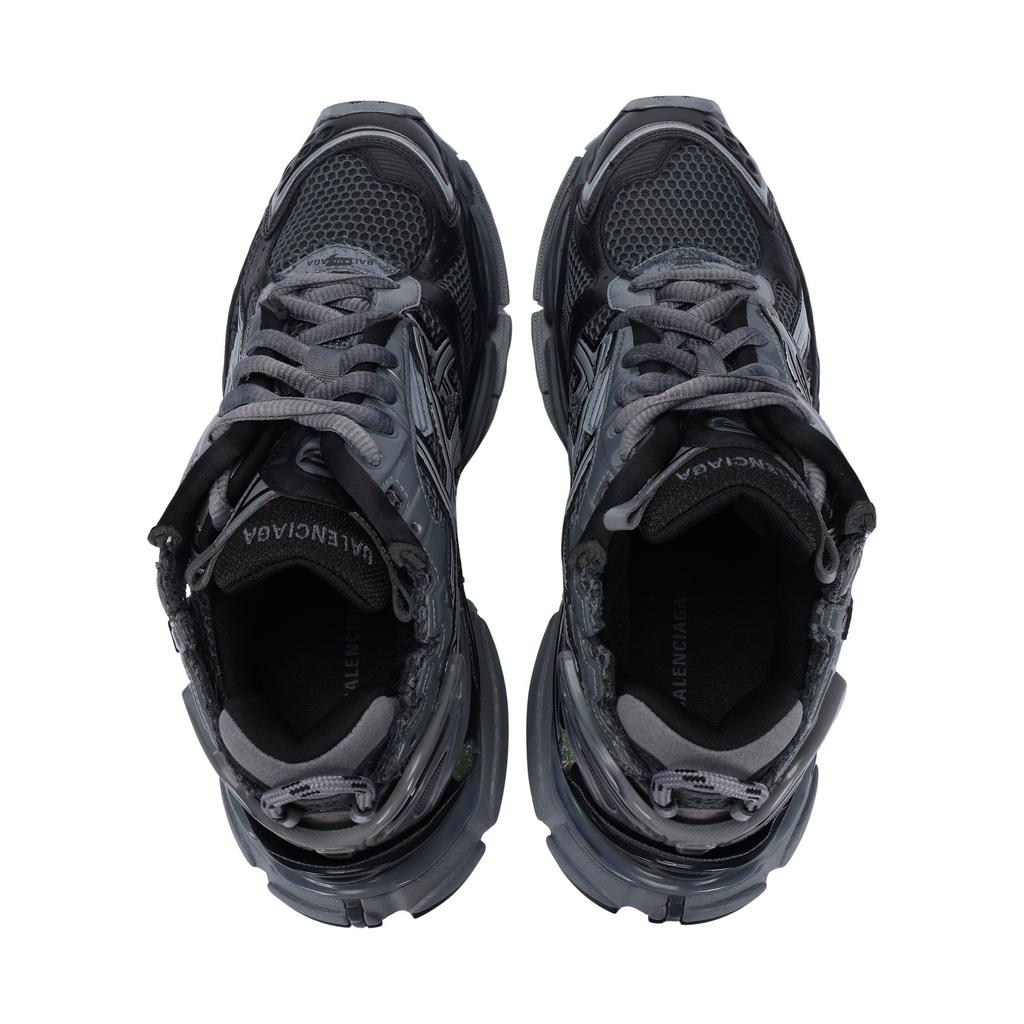 Balenciaga Sneakers Chunky Traspiranti Basse da Uomo Nero Grigio 677403W3RBR1515