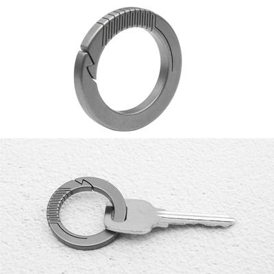 Titanium Ring Carabiner Keyring Anti-Lost Quick Release Key Rings Round Carabiner Clip Practical Tool for Women and Man