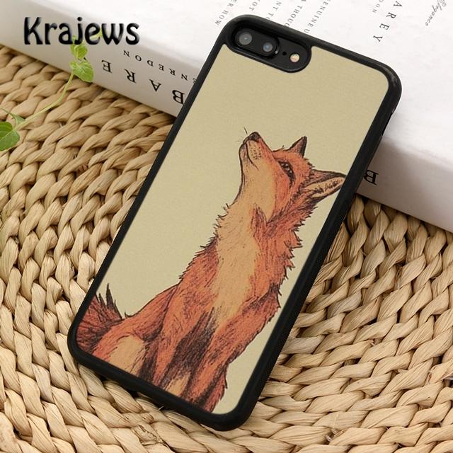 Krajews Fox clever vignette Soft Phone Case Cover For iPhone 17 Air 16 15 14 plus 11 12 13 pro max Plus coque Fundas