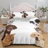 Animal Cat Duvet Cover King Queen Black White Funny Cute Pet Kitty Bedding Set For Kids Teens Adult Fashion Soft Comforter Cover
