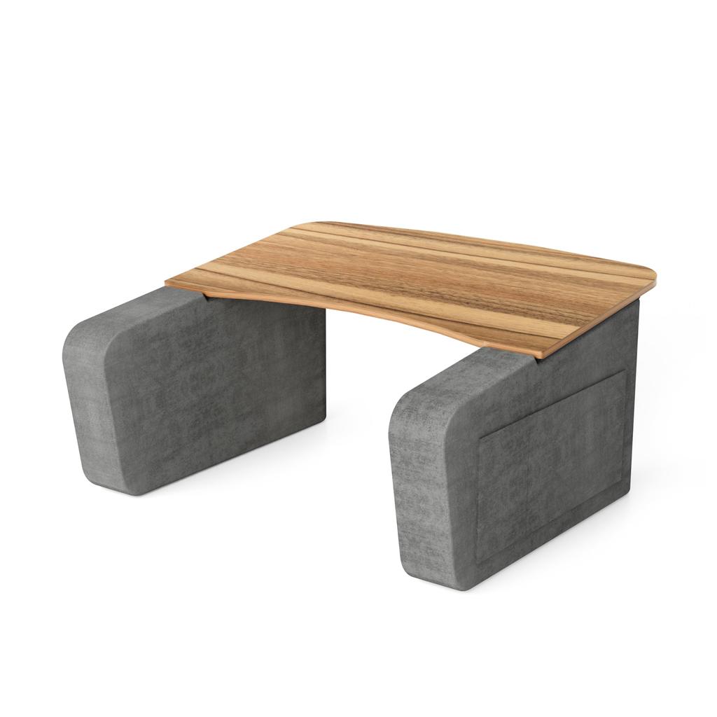 LOE Knee Table with Cushion, PC Desk for Bed, Telework Compatible, Lightweight and Portable, Fits Laptops, MacBooks, Tablets, Reading and PC Work
