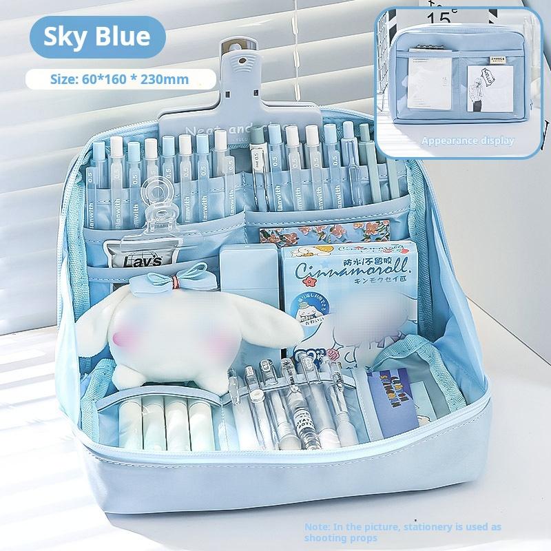 1 pcs 12 layers large capacity pencil case classification storage stationery organizing bag student stationery box