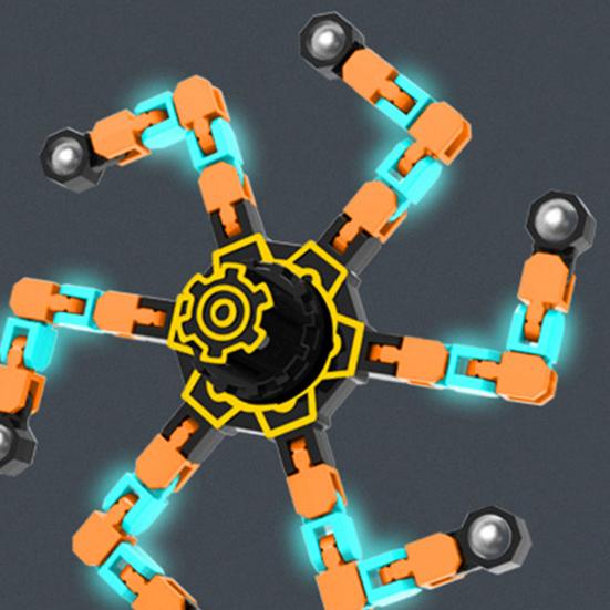 Deformation Fidget Spinner Portable Stress Relief Fingertip Mechanical Gyro Toy Kids Teens Adults Decompression Luminous Spinning Top Toy