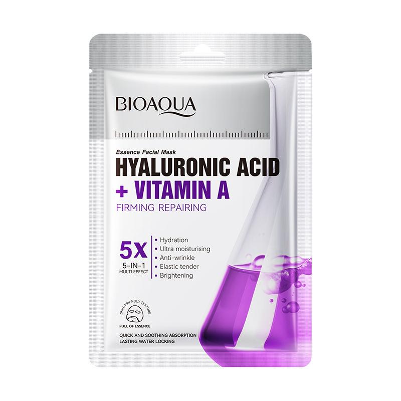 

Отбеливающая и увлажняющая маска с гиалуроновой кислотой и витамином С увлажняет и питает кожу. vitaminA 25g*pcs