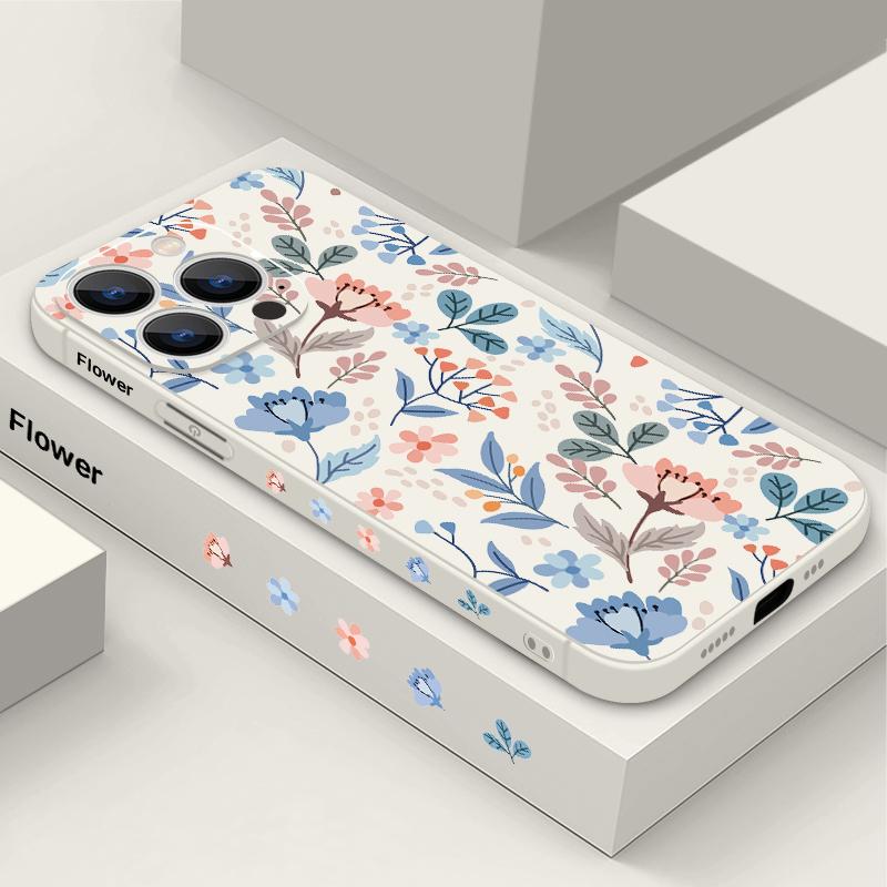 

Floral Flower Lanyard Case For iPhone 15 Pro Max Plus Silicone Soft TPU Phone Cover Funda For iPhone 14 13 12 11 Pro 8 7 X XS XR For iPhone 14 Pro