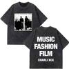 CHARLI XCX Album Music, Fashion, Film Tour 2026 Print T-shirt Men Women Cotton Casual Loose Vintage Washed T Shirt Streetwear
