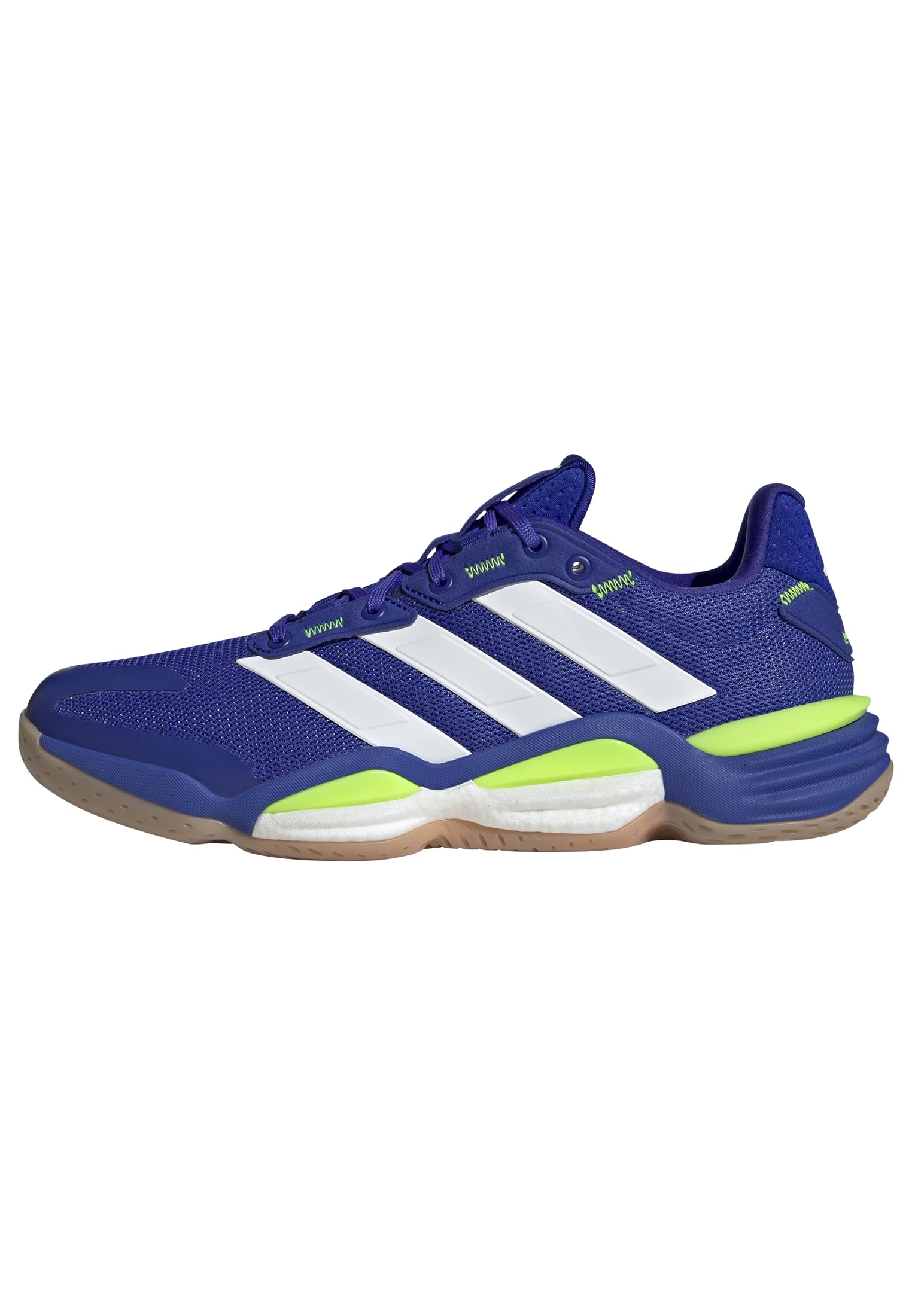 Adidas Stabil 16 Unisex Lucid Lemon Size Sneakers, Adult, NIX14, Blue/Footwear White/Lucid (IE1083), 25.5cm