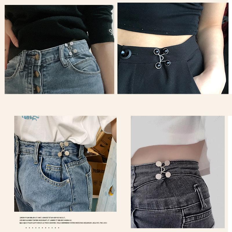 1 sett spikerfri metall jeans Knappeknapper Avtakbare bukser Klips Knapper Pinner DIY midjestrammer Klær Spenner Syverktøy