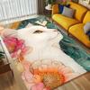 Floral Cat Living Room Nonslip Area Rug Soft Carpet For Bedroom Game Playroom Sofa Office Home Decor Doormat Christmas Gift C926469