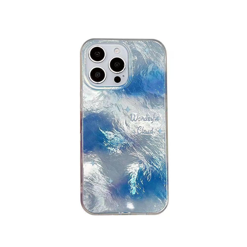 Blaues Sternenhimmel-Verlaufs-Case für iPhone 17/16 Pro Max und 15/14 Gletscher