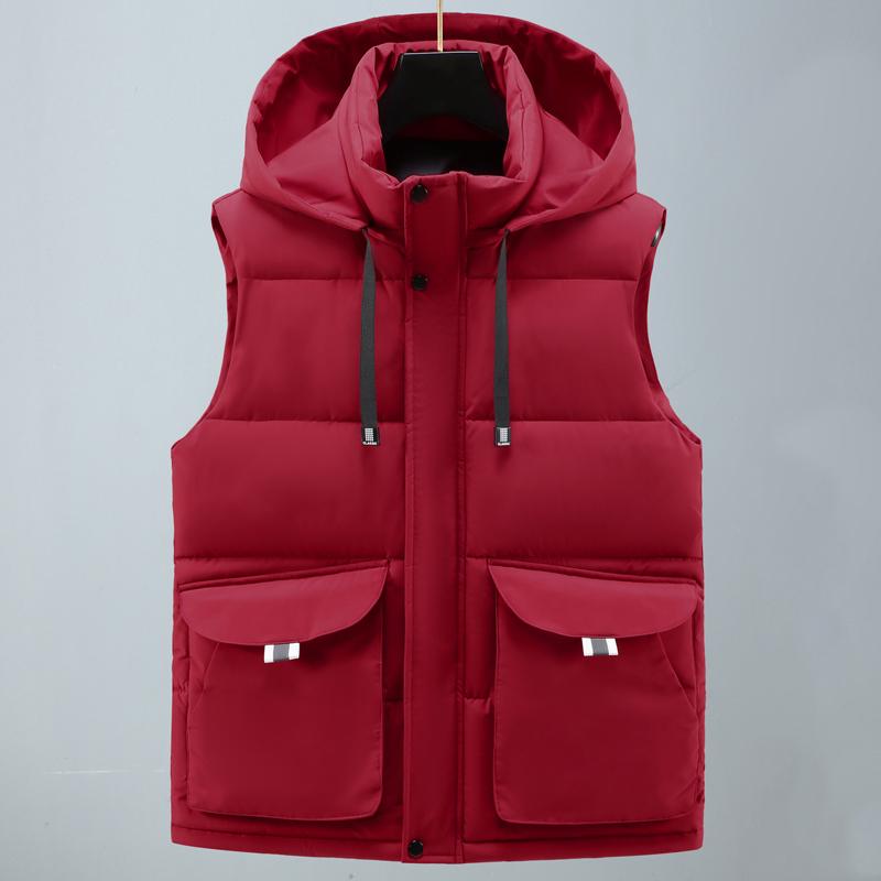 Plus Size S-8XL Winter Sleeveless Jackets for Men Outerwears Hooded Fashion Casual Thick Men's Warm Vests