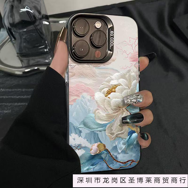 White Lotus is suitable for iphone16 mobile phone case Apple 15promax/14pro Japan and South Korea 13pro1211x