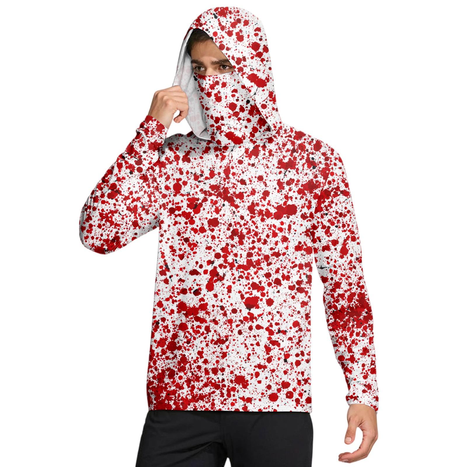 

Мужская рубашка с защитой от солнца UPF50+, быстросохнущая рубашка с длинным рукавом, рубашка для бега, тренировок, рыбалки XL винный