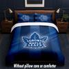 Toronto Maple Leafs Design Bed Bedding Set 1 Duvet Cover + 2 Pillowcases Soft Breathable Household Bed Linens