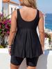 Elegant Geometric Print Plus Size Two-Piece Tankini for Women