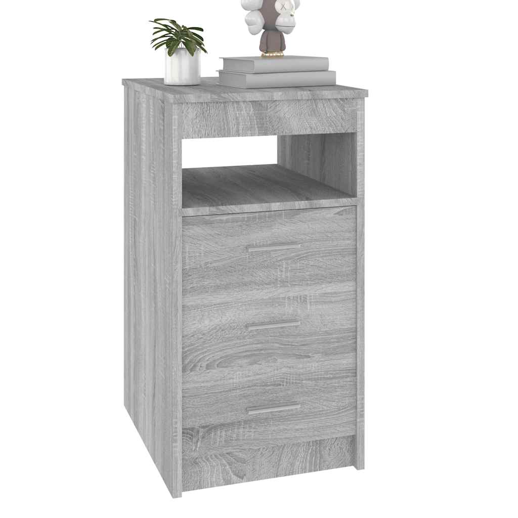 Sideboard with Drawers Grey Sonoma 40 x 50 x 76 cm Engineered Wood