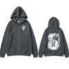 Felpa con cappuccio e zip grafica Hot Game Hollow Knight Uomo Moda Retrò Abbigliamento Felpa con zip Felpa casual Oversize Cappotti con cappuccio