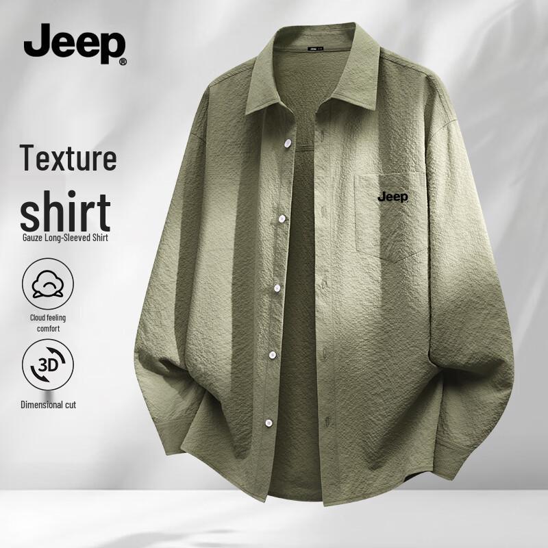 JEEP Men s Three-Proof Casual Shirt L