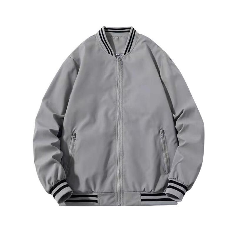 Autumn Stand-Up Collar Windbreaker: Custom Baseball Uniform with Embroidered Logo