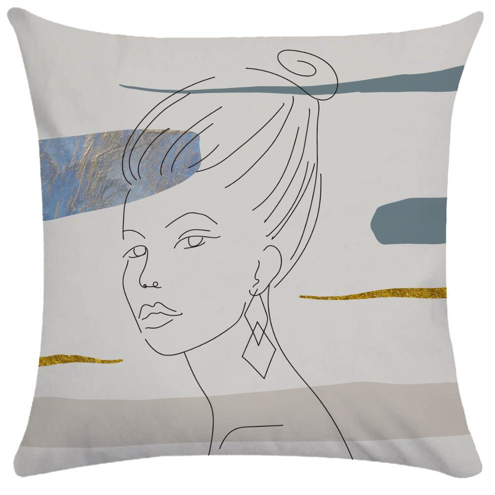 50x50cm Pillowcase Nordic Square Pillowcase Living Room Decoration Backrest Cover Sofa Cushion Pillowcase