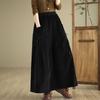 Pants for Women Elastic High Waist Long Trousers Plus Size Thickened Stretchy Solid Colour Versatile Casual Wide Leg Pants