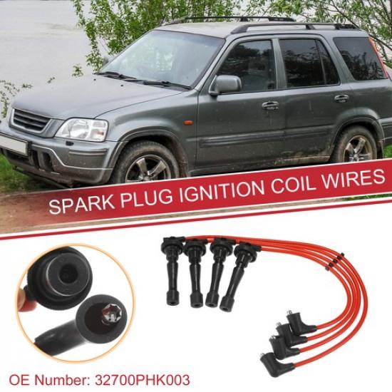 4pcs Spark Plug Wire Ignition Coil Cable 32700PHK003 for Acura Integra 1996-2001