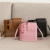 Crossbody Water Bottle Storage Bag PU Leather Large Capacity Travel Cup Holder Adjustable Shoulder Strap Water Cup Carrier