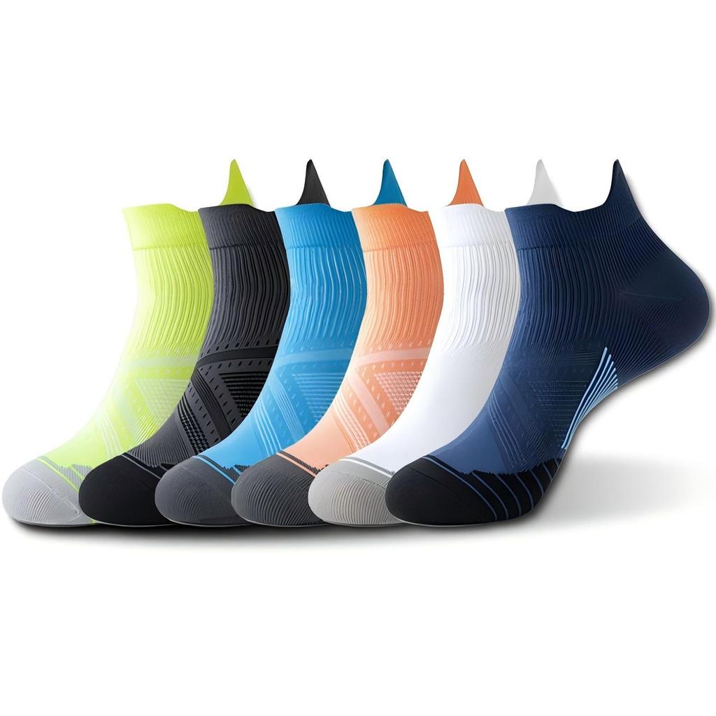 Unisex Summer Compression Running Socks - Breathable, Sweat-Absorbent, Short Socks for Marathon