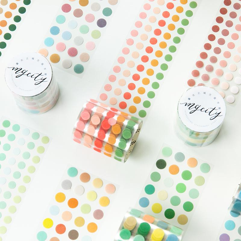 PET Waterproof Transparent Polka Dot Journal Decorative Tape - Small Patterns, Bullet Journal Roll Selling Dreams