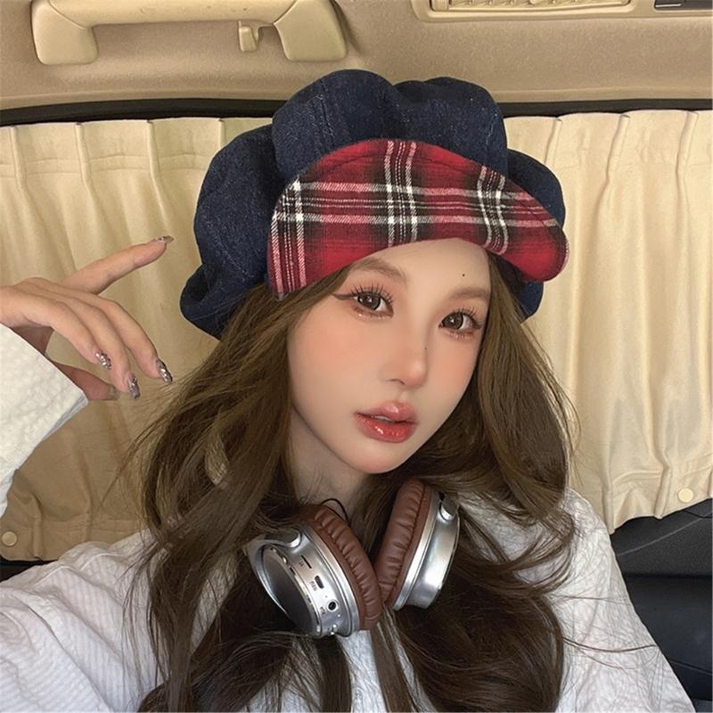 Trendy Painter Hat Oversized Fashion Hat British Beret for Dating Photography Cabbie Headwear Painter Hat