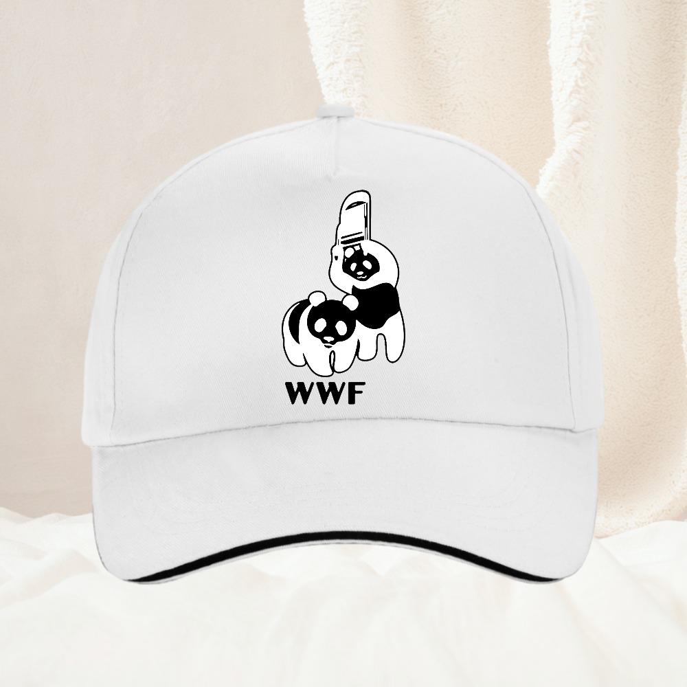 Retro WWF Panda Bär Baseballkappe Unisex Kopfbedeckung Lustige Wrestling Kampf Outdoor Sommer Geschenk Hüte Kappe