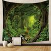 Boho Chic Wall Tapestry With Moon Phase Floral Starry Sky Design Bedroom Yoga Studio Decor